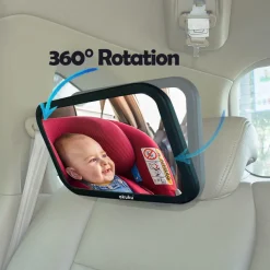 AKUKU Lusterko do obserwacji dziecka w aucie 360°