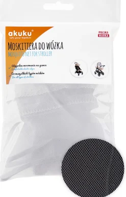 AKUKU Moskitiera do wózka Biała