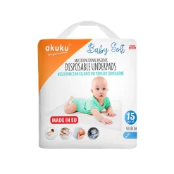 AKUKU Podkłady jednorazowe Baby Soft 40x60cm (15szt.)