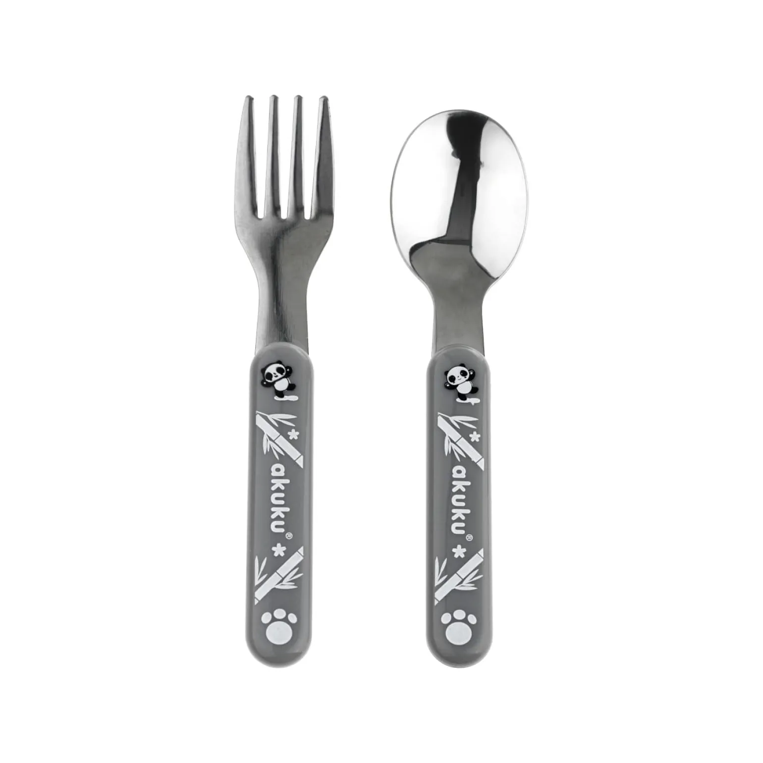 AKUKU Zestaw Sztućców Metalowych GREY