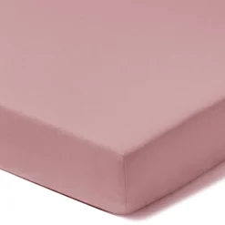 Bawełniane prześcieradło z gumką do łóżeczka 120x60cm - Dark Pink