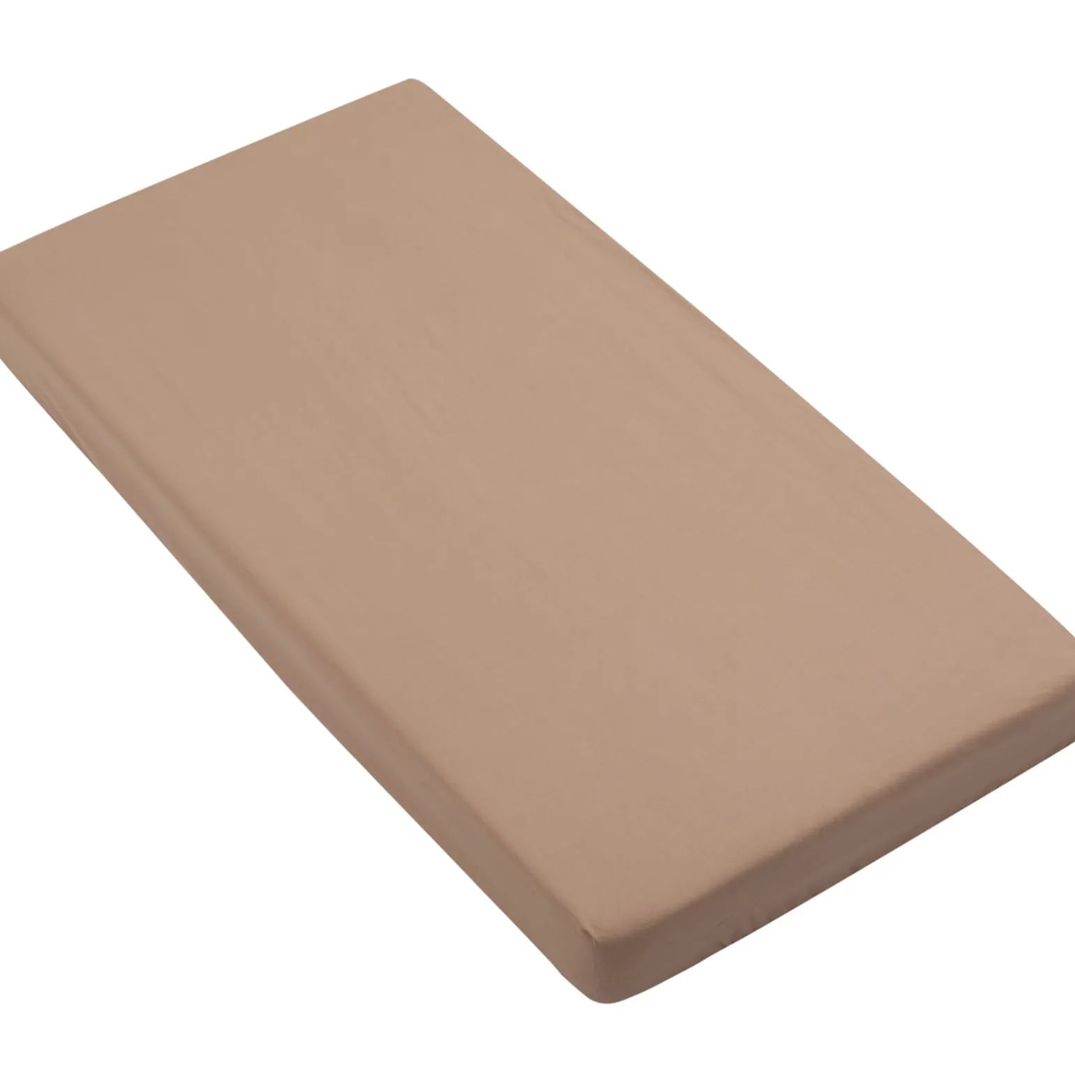 Bawełniane prześcieradło z gumką do łóżeczka 120x60cm - Caramel
