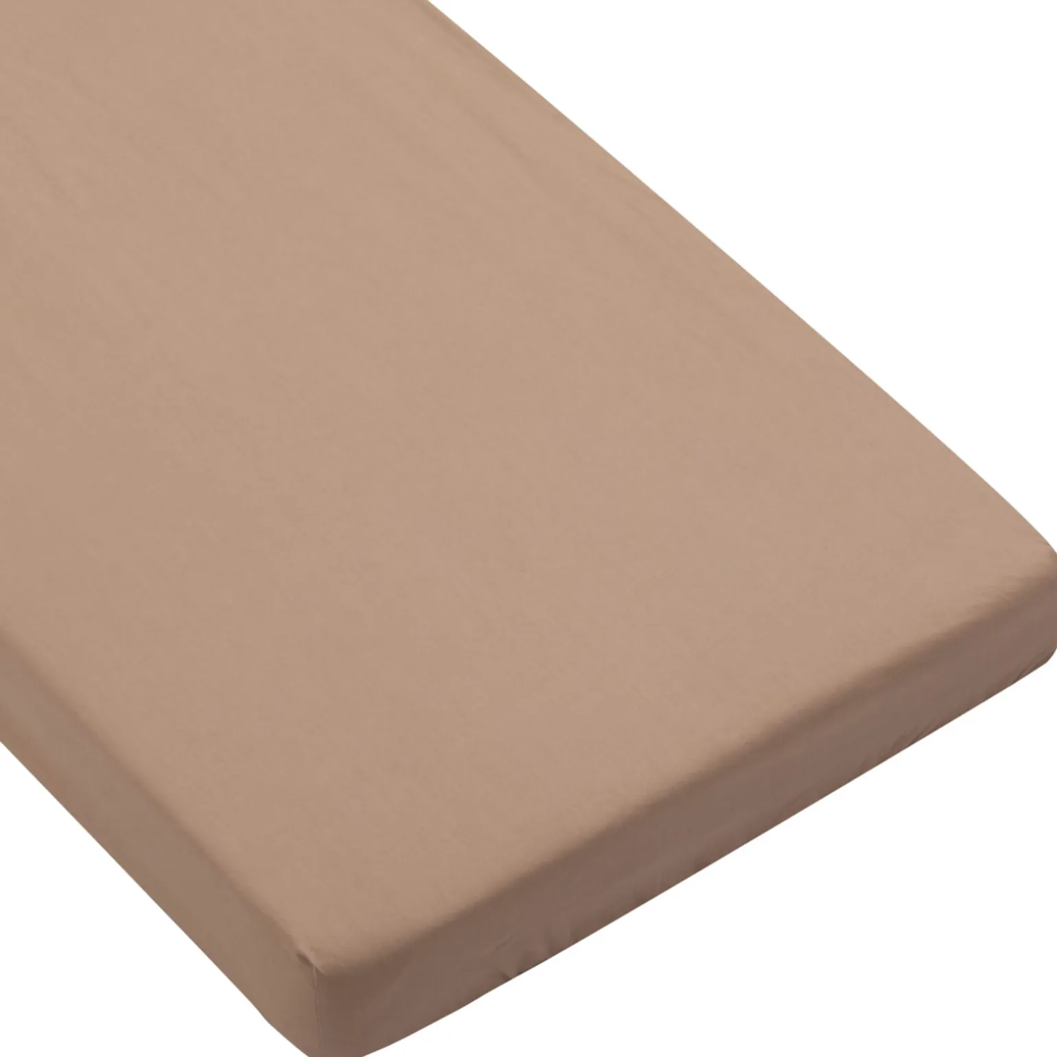 Bawełniane prześcieradło z gumką do łóżeczka 120x60cm - Caramel