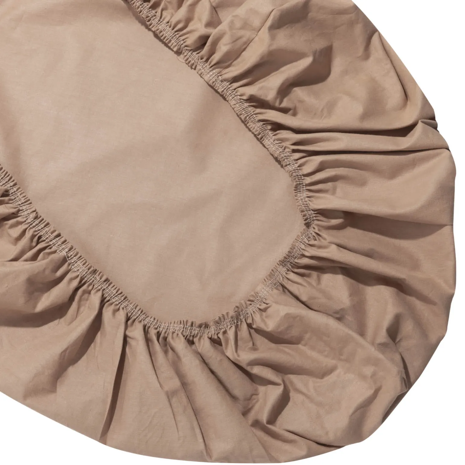 Bawełniane prześcieradło z gumką do łóżeczka 120x60cm - Caramel