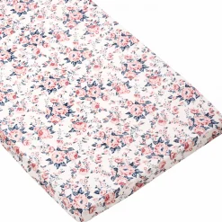 Bawełniane prześcieradło z gumką do łóżeczka 120x60cm - Roses