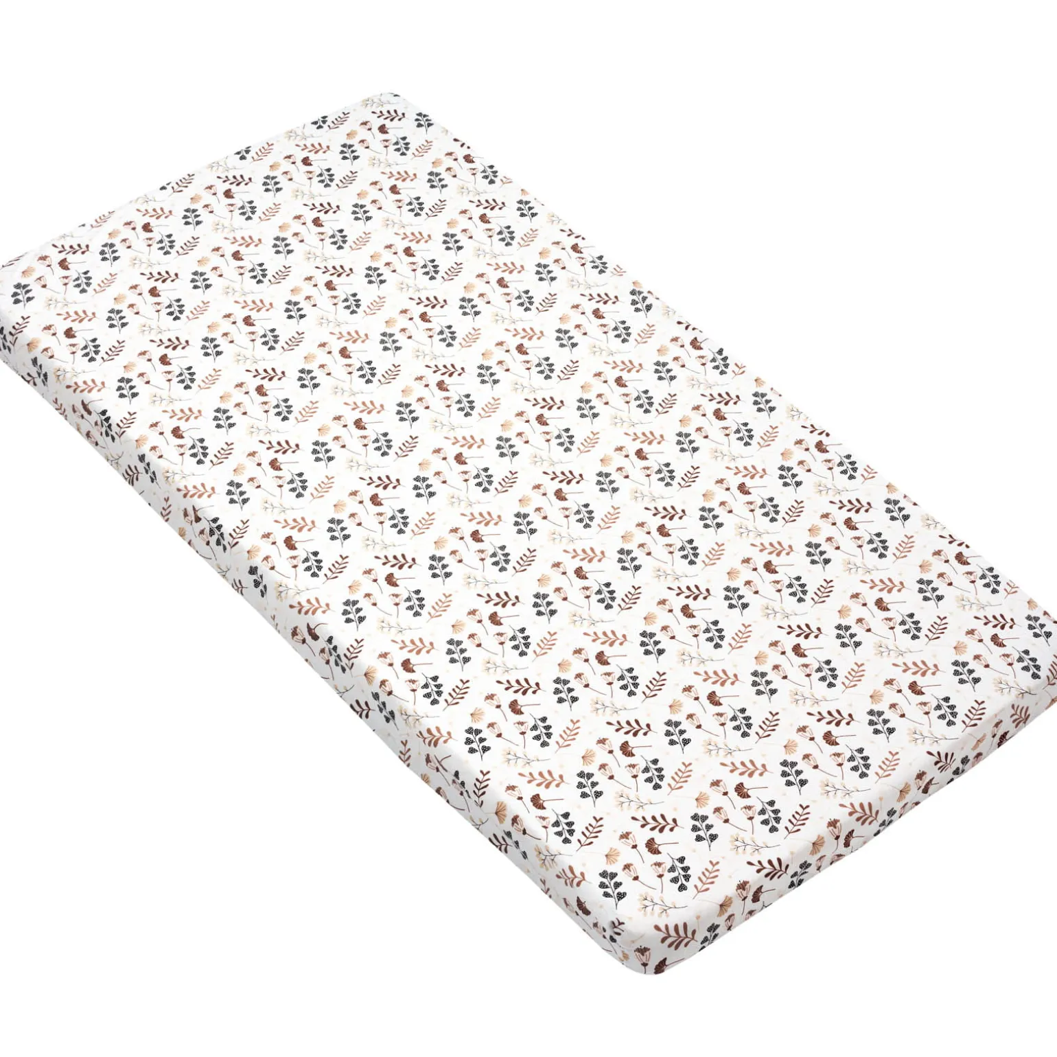 Bawełniane prześcieradło z gumką do łóżeczka 120x60cm - Boho Garden