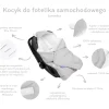 Bawełniany kocyk /otulacz z kapturem do fotelika niemowlęcego - Pilot Bears