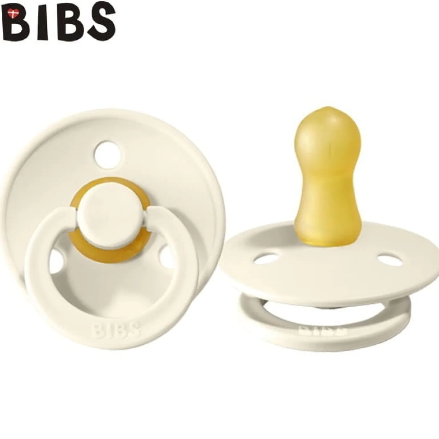 BIBS COLOUR IVORY 6m+ Smoczek Uspokajający kauczuk Hevea