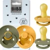 BIBS COLOUR 2-PACK HONEY BEE & OLIVE 6m+ Smoczek Uspokajający kauczuk Hevea