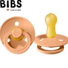 BIBS COLOUR PEACH 6m+ Smoczek Uspokajający kauczuk Hevea