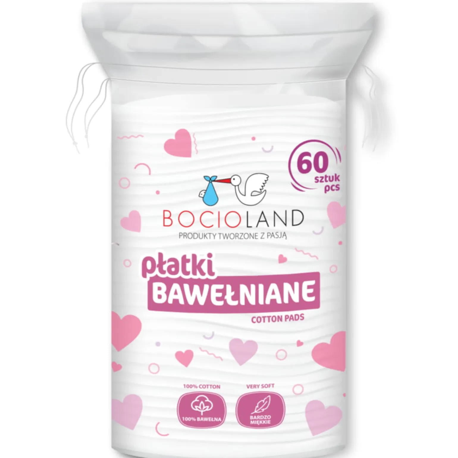 BOCIOLAND Bawełniane płatki kosmetyczne (60 szt.)