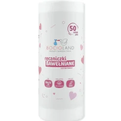 BOCIOLAND Ręczniczki bawełniane 20x23cm - rolka (50szt.)