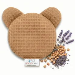 BOCIOLAND - TERMOFOR Z PESTEK WIŚNI Z LAWENDĄ MIŚ WAFEL 180g BRĄZOWY