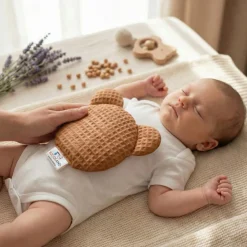 BOCIOLAND - TERMOFOR Z PESTEK WIŚNI Z LAWENDĄ MIŚ WAFEL 180g BRĄZOWY