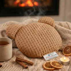 BOCIOLAND - TERMOFOR Z PESTEK WIŚNI Z LAWENDĄ MIŚ WAFEL 180g BRĄZOWY