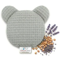 BOCIOLAND - TERMOFOR Z PESTEK WIŚNI Z LAWENDĄ MIŚ WAFEL 180g SZARY
