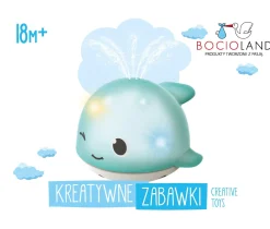 BOCIOLAND Zabawka do kąpieli fontanna WIELORYB
