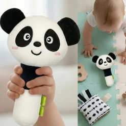 BOCIOLAND Zabawka piszczałka Panda