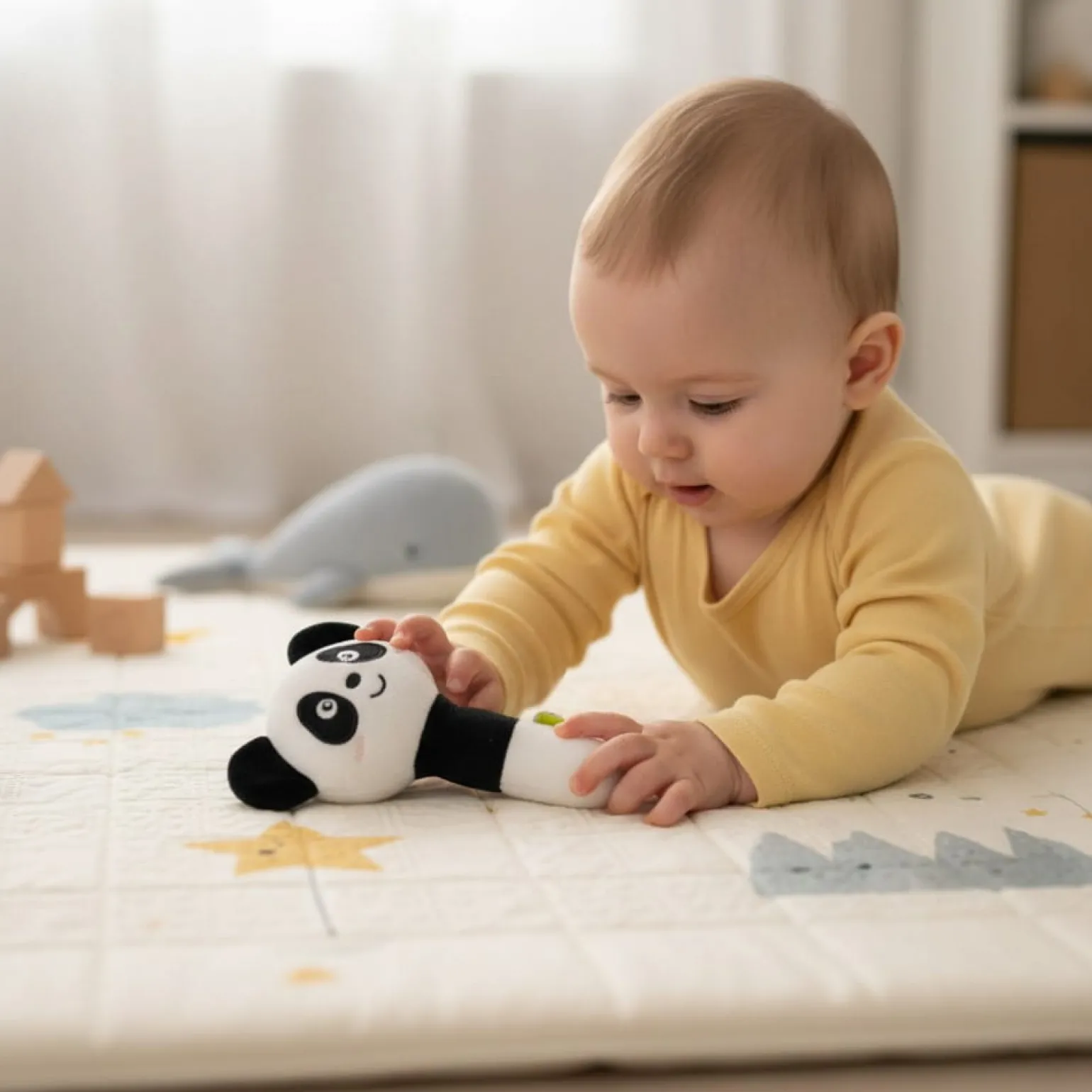BOCIOLAND Zabawka piszczałka Panda