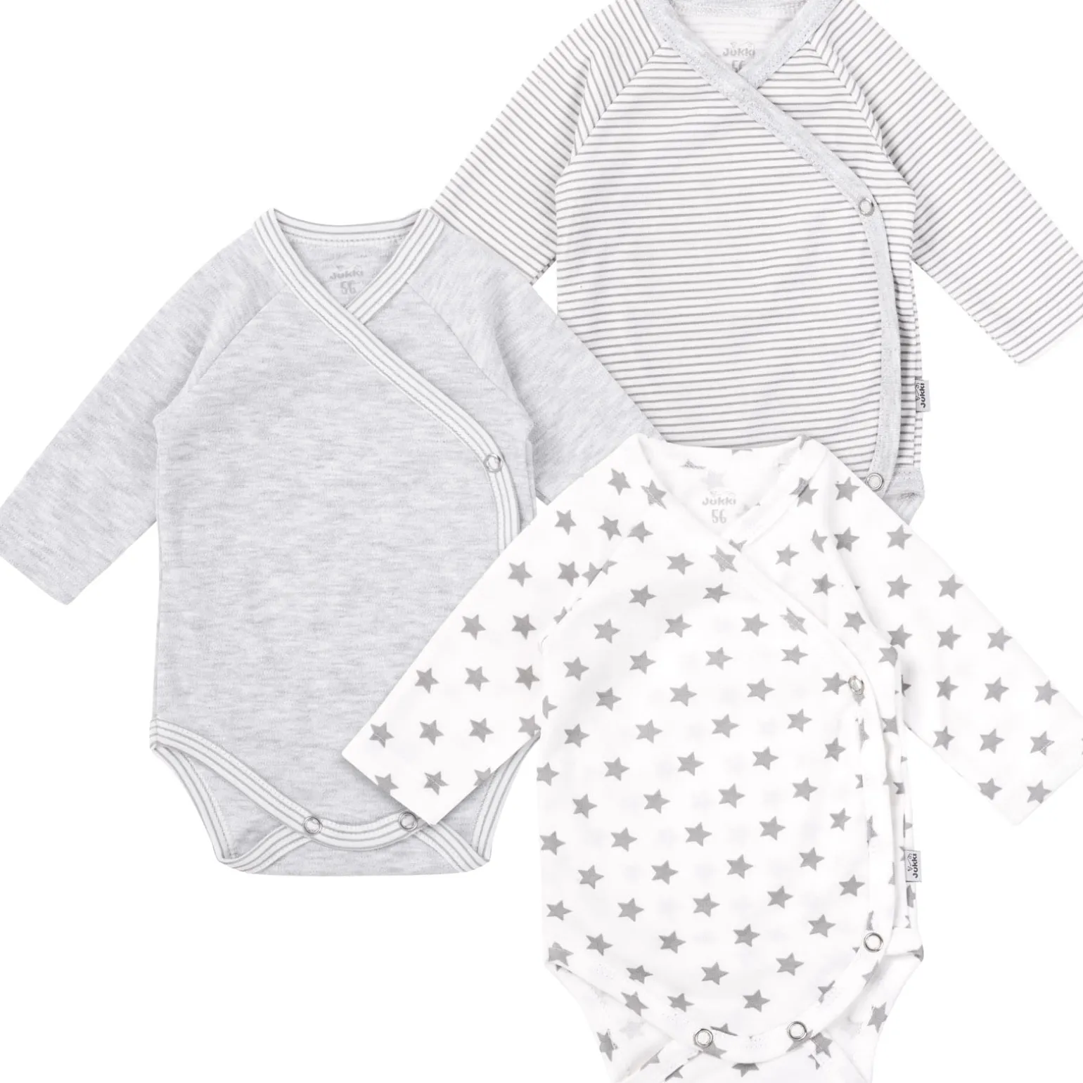 Body Niemowlęce 3 pack Basic Grey Melange