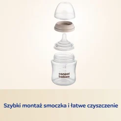 Canpol babies Antykolkowy smoczek dwustrefowy Natural Shape 12m+ 2szt.
