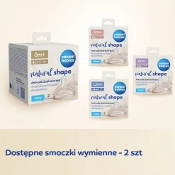Canpol babies Butelka Natural Shape ze smoczkiem dwustrefowym 150 ml