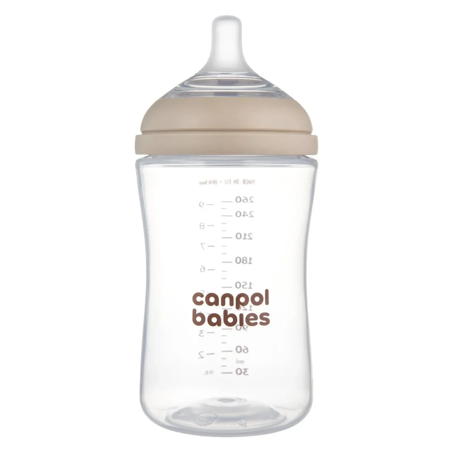 Canpol babies Butelka Natural Shape ze smoczkiem dwustrefowym 260 ml