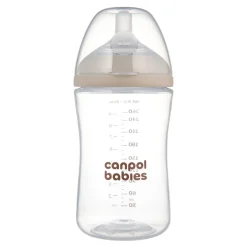 Canpol babies Butelka Natural Shape ze smoczkiem dwustrefowym 260 ml