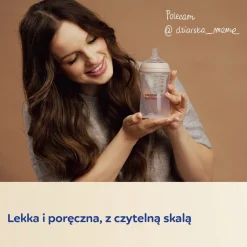 Canpol babies Butelka Natural Shape ze smoczkiem dwustrefowym 260 ml