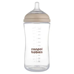 Canpol babies Butelka Natural Shape ze smoczkiem dwustrefowym 330ml