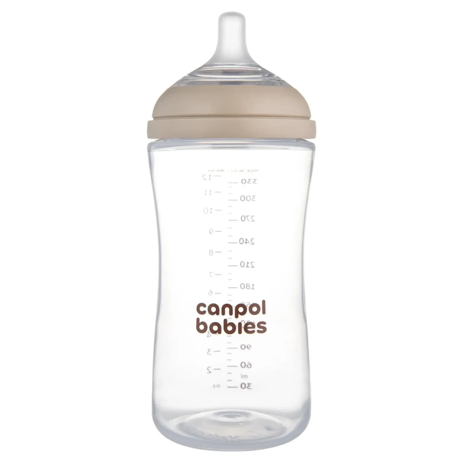Canpol babies Butelka Natural Shape ze smoczkiem dwustrefowym 330ml