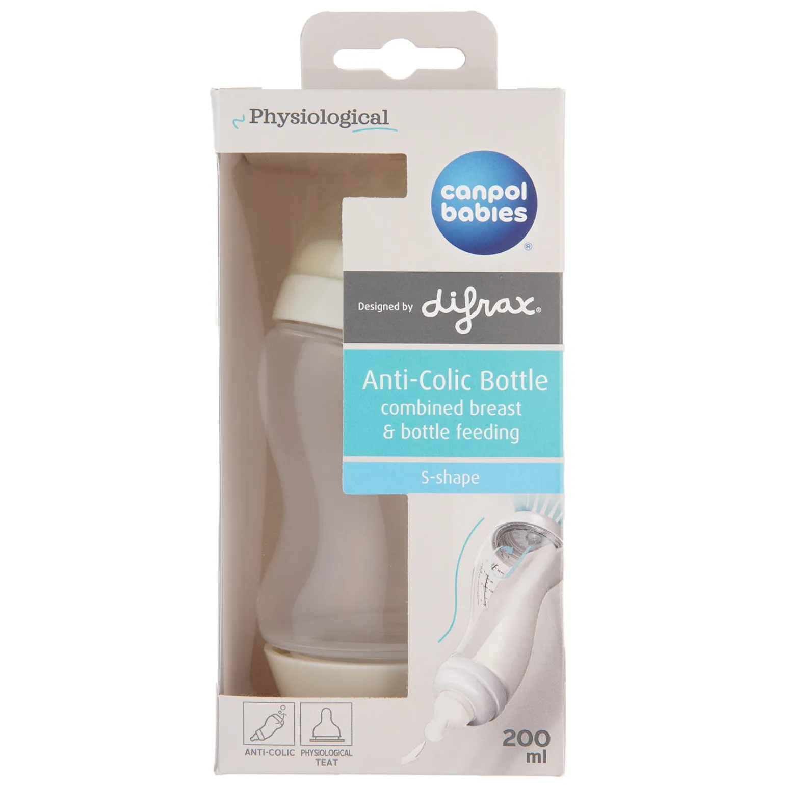 Canpol babies by Difrax Butelka antykolkowa S-Shape 200 ml.