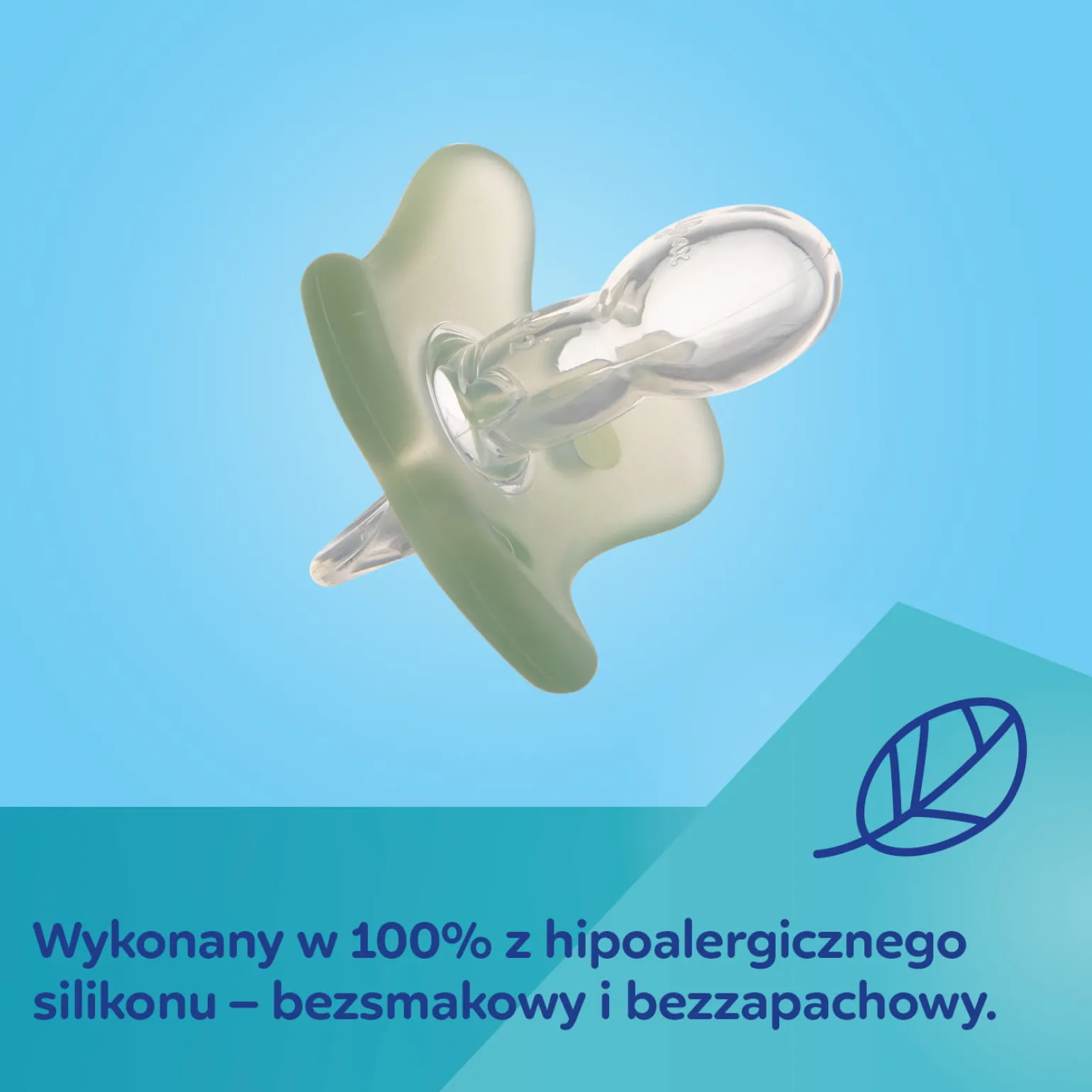 Canpol babies by Difrax Smoczek 100% silikonowy 6-12m symetryczny 1 szt. Orange