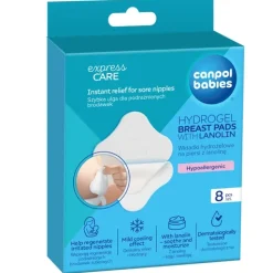 Canpol babies Kojące wkładki hydrożelowe na piersi z lanoliną 8 szt.​