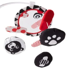 Canpol babies Kontrastowa karuzela pluszowa z pozytywką SENSORY TOYS