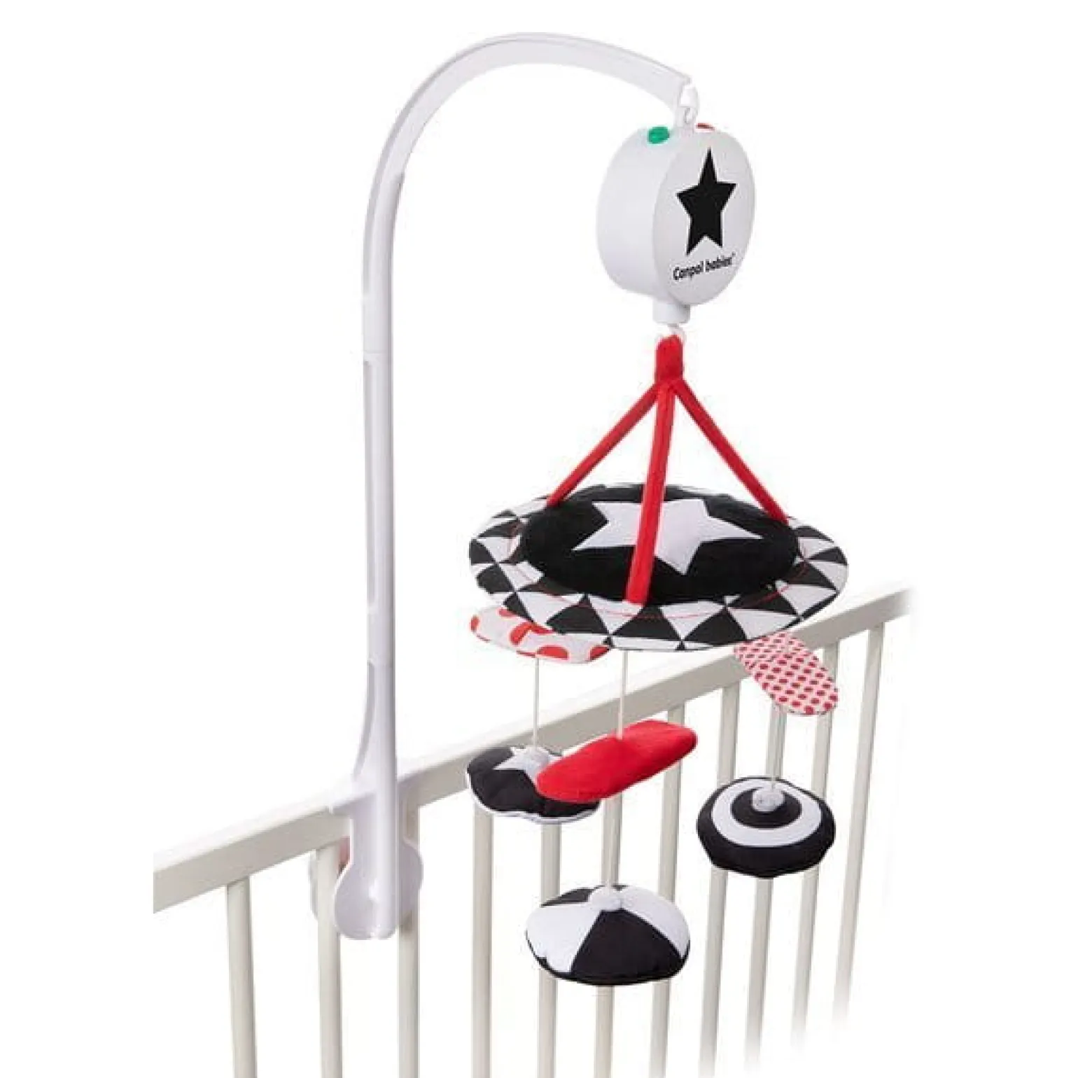 Canpol babies Kontrastowa karuzela pluszowa z pozytywką SENSORY TOYS