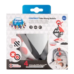 Canpol babies Kontrastowa karuzelka podróżna do wózka/fotelika SENSORY TOYS