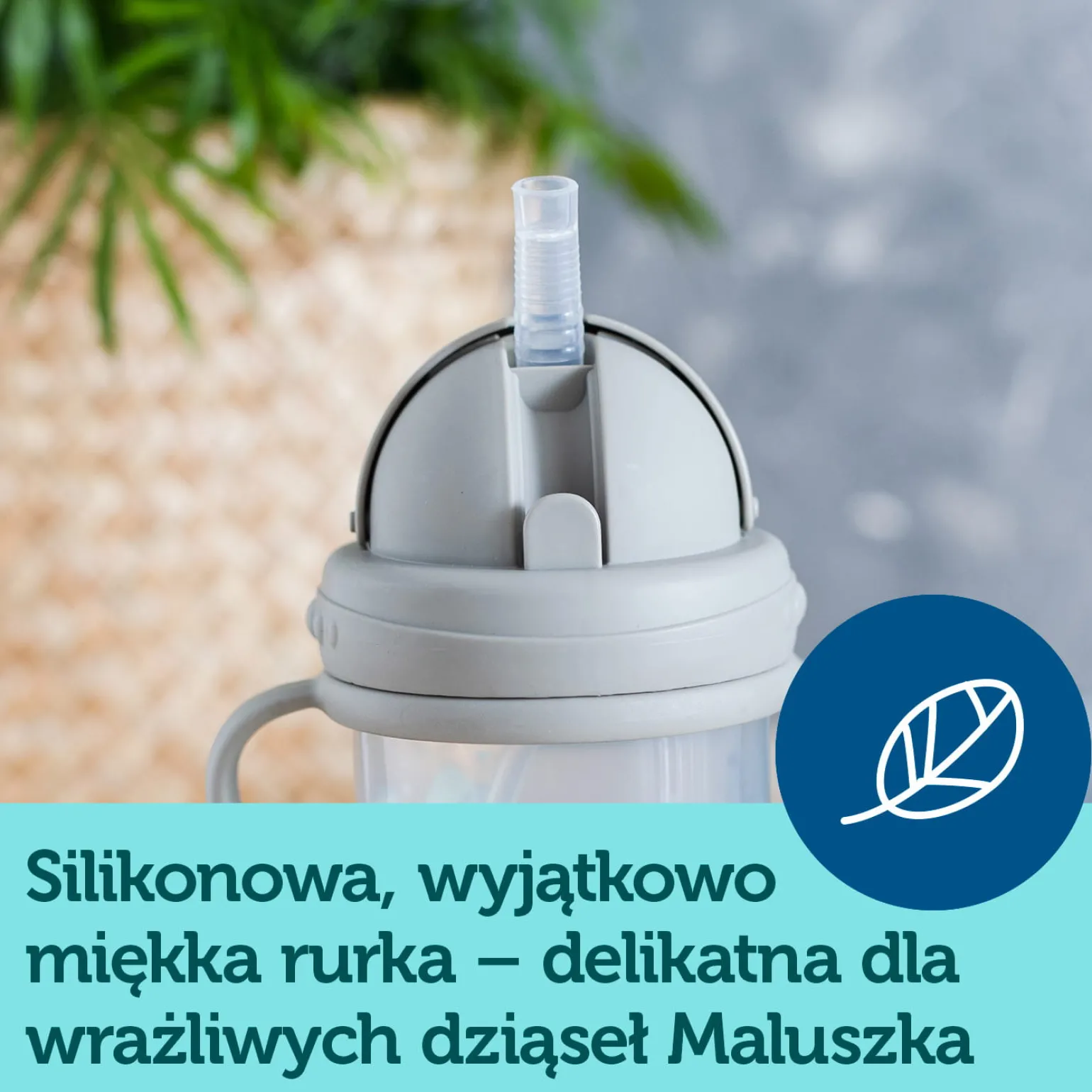 Canpol babies Kubek niekapek z rurką i odważnikiem 270ml EXOTIC ANIMALS