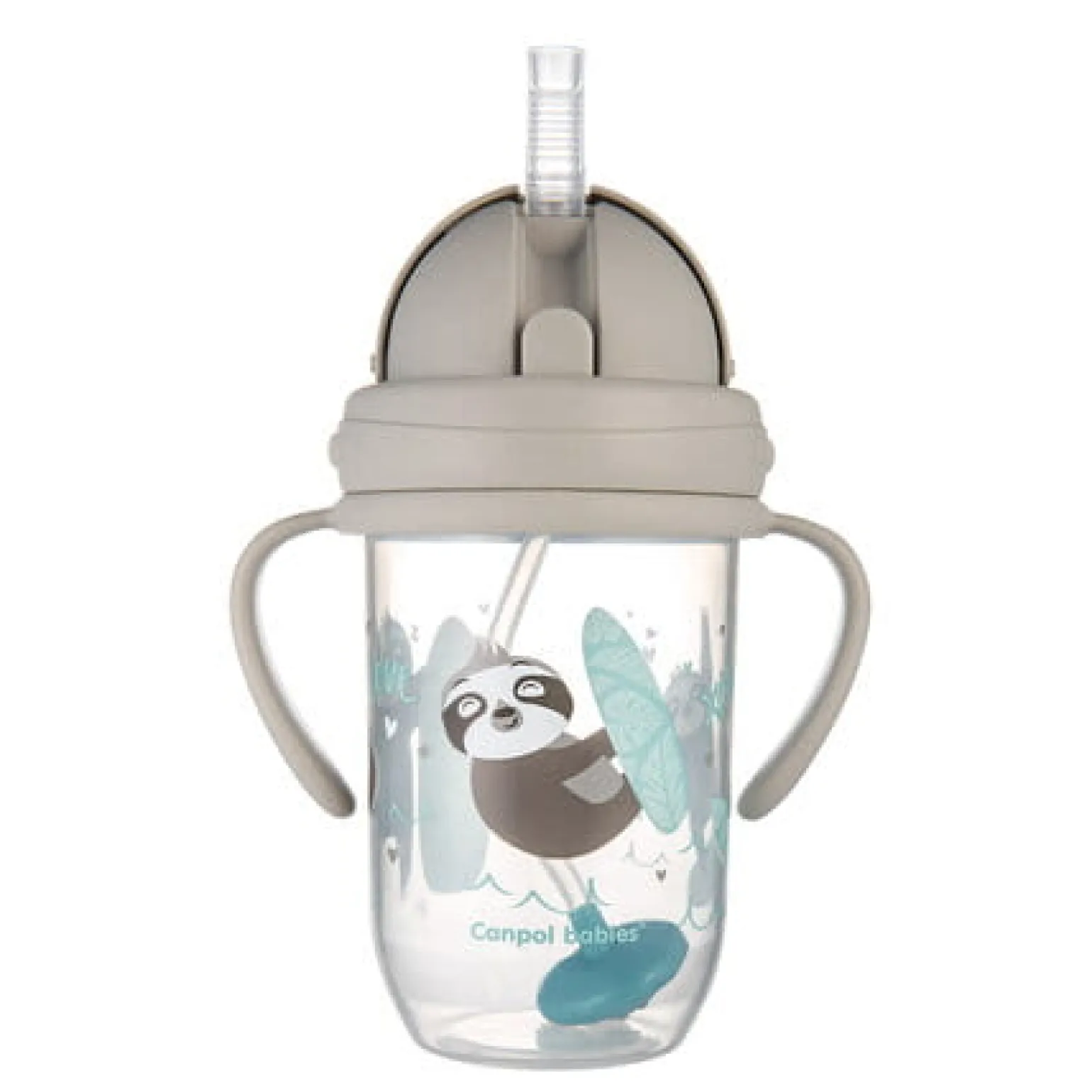 Canpol babies Kubek niekapek z rurką i odważnikiem 270ml EXOTIC ANIMALS