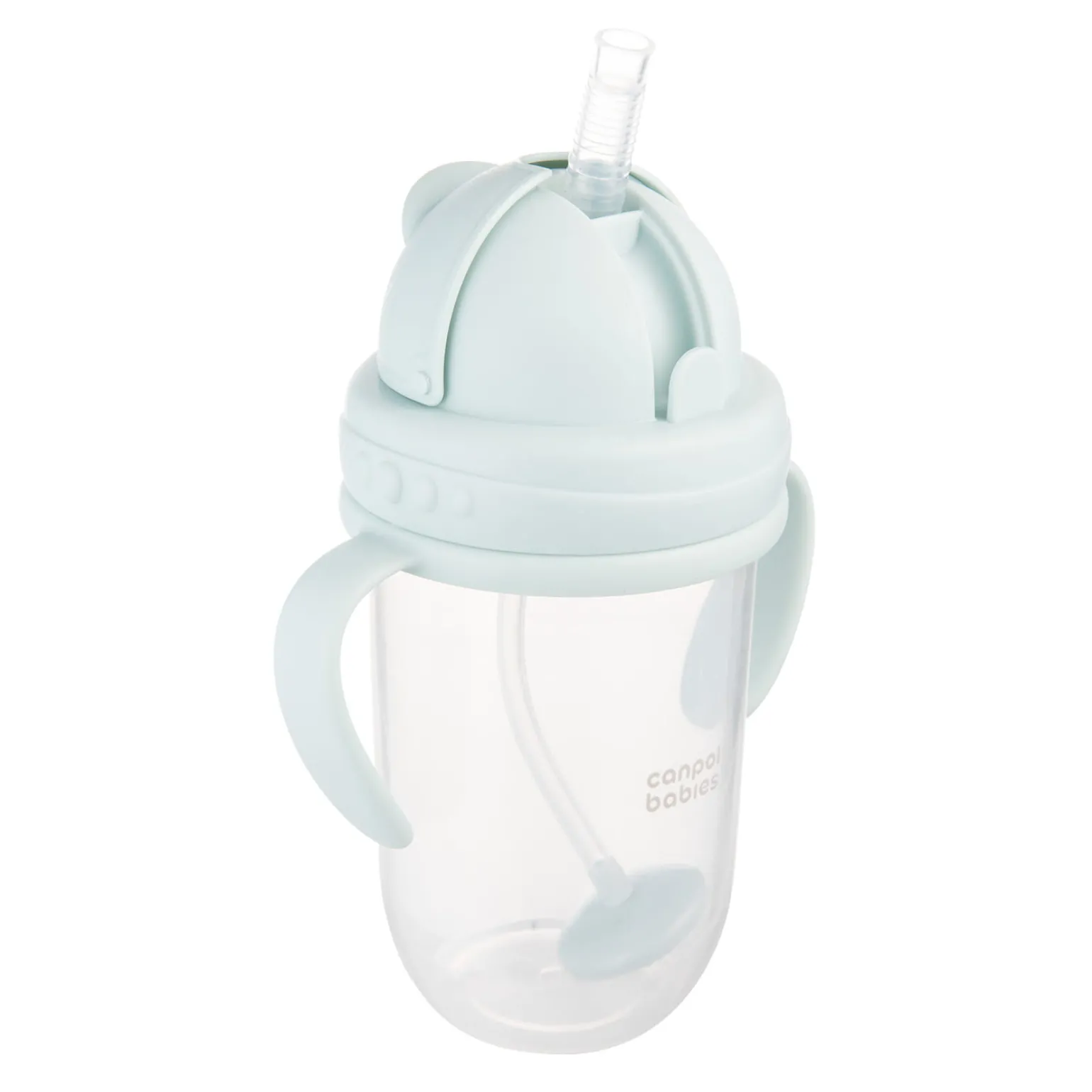 Canpol babies Kubek niekapek z rurką i odważnikiem 270ml Zielony