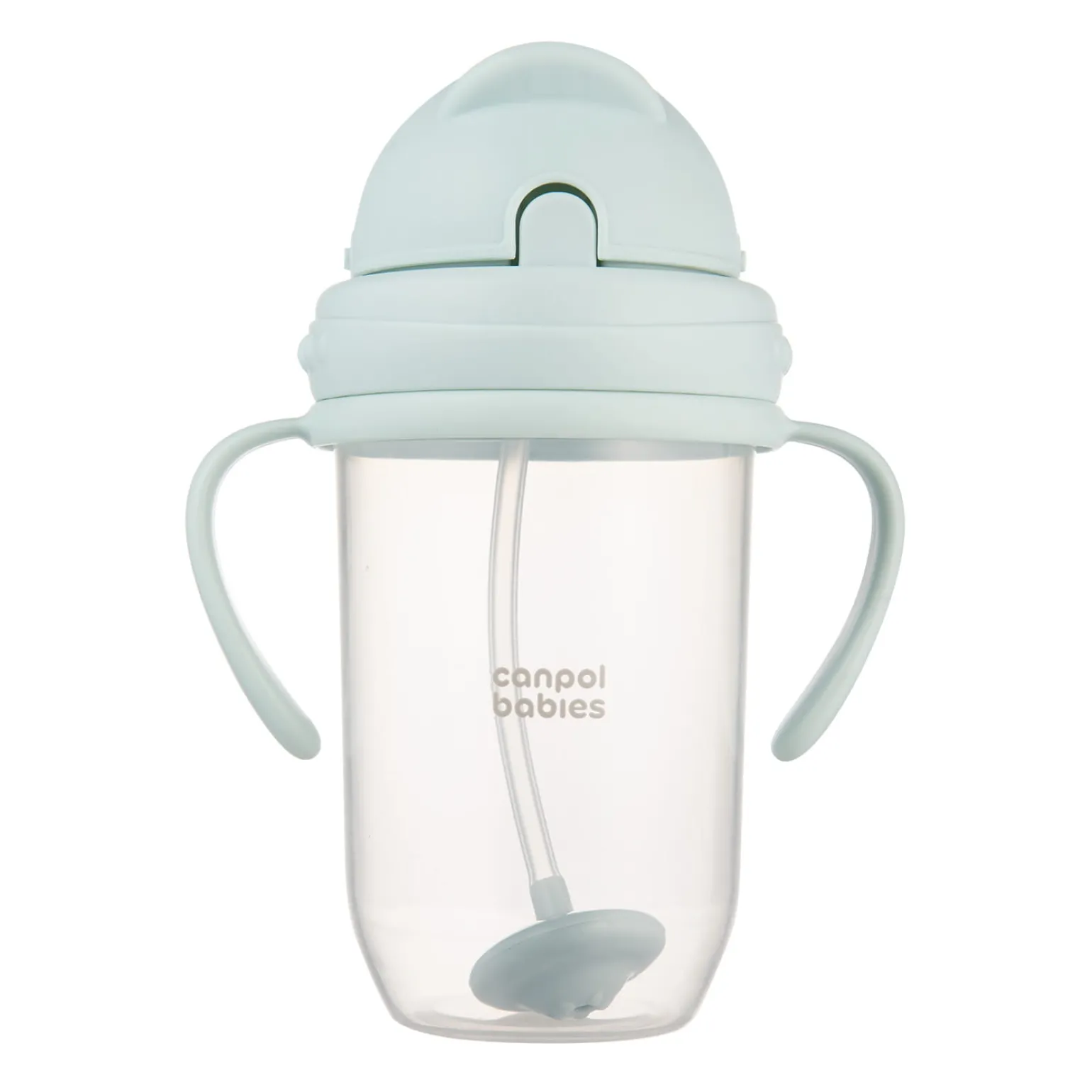 Canpol babies Kubek niekapek z rurką i odważnikiem 270ml Zielony