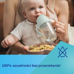 Canpol babies Kubek niekapek z rurką i odważnikiem 270ml Zielony