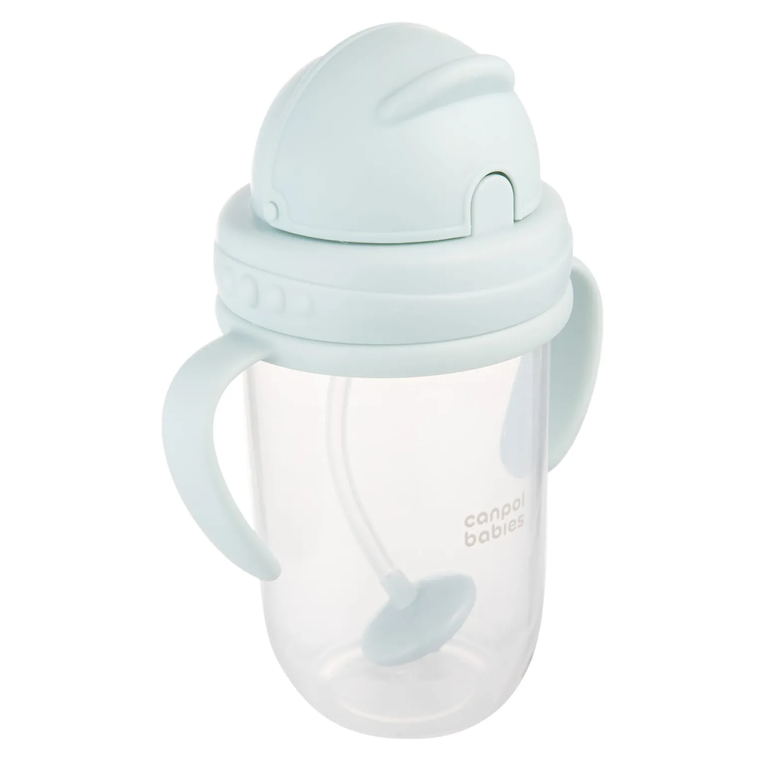 Canpol babies Kubek niekapek z rurką i odważnikiem 270ml Zielony