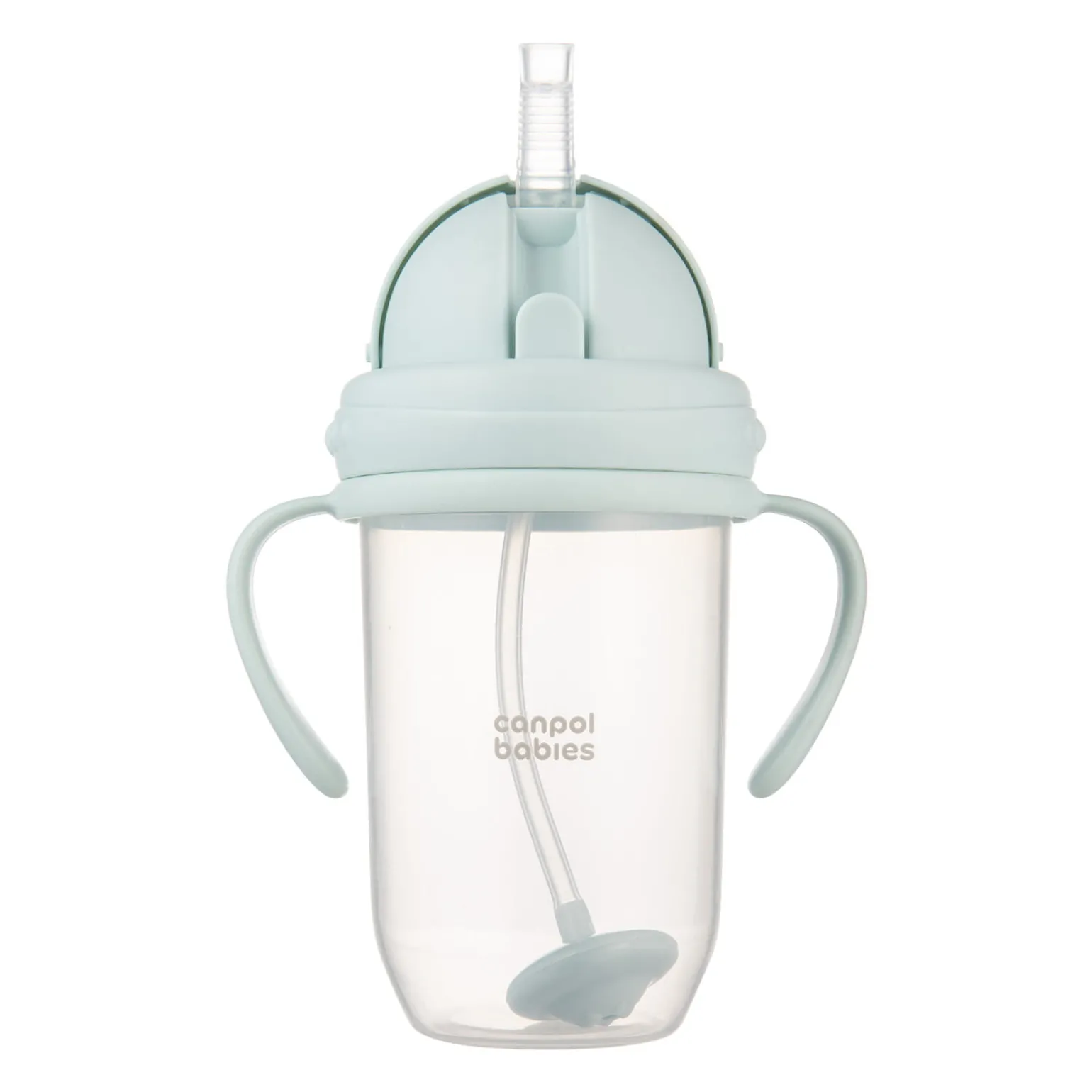 Canpol babies Kubek niekapek z rurką i odważnikiem 270ml Zielony