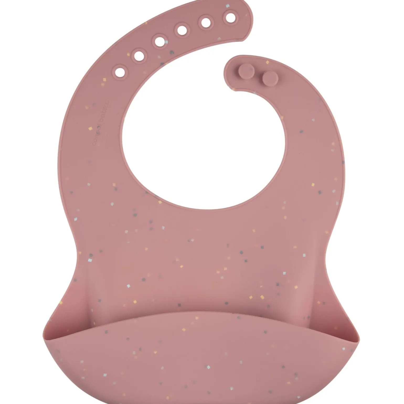 Canpol babies Śliniak silikonowy z kieszonką DOTS Pink