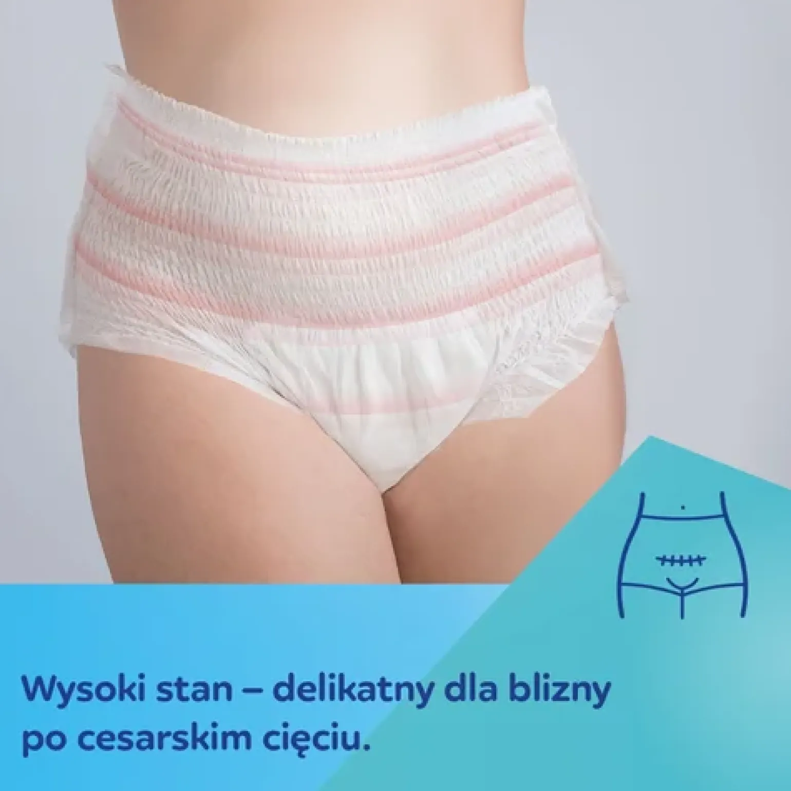 CANPOL babies Oddychające i ultrachłonne jednorazowe majtki 2w1 z podkładem poporodowym L/XL, 5 szt.