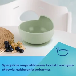 Canpol babies Silikonowa Miseczka z Przyssawką 330 ml Creme