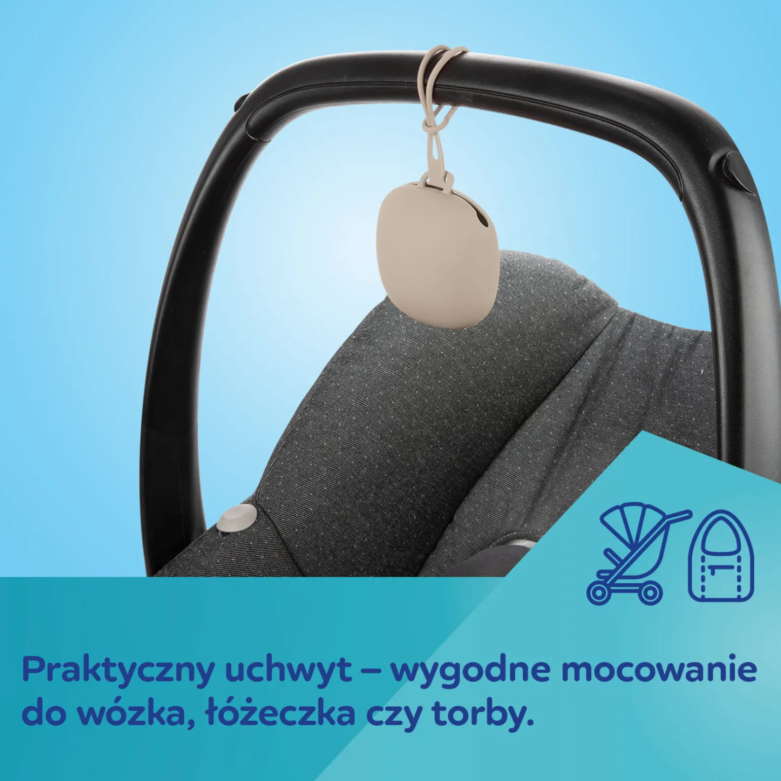 Canpol babies Silikonowe Etui na smoczki Beige