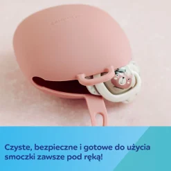 Canpol babies Silikonowe Etui na smoczki Beige