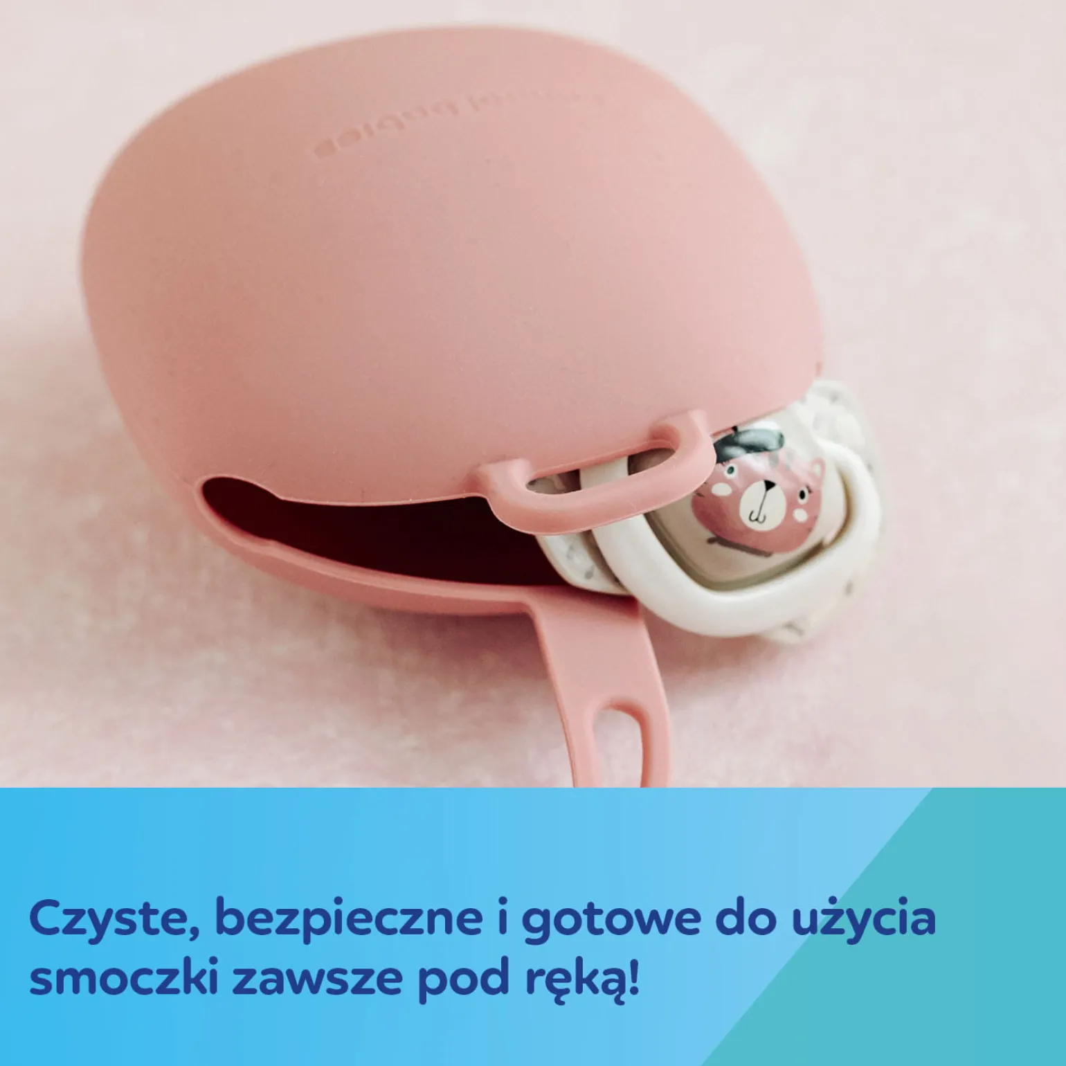 Canpol babies Silikonowe Etui na smoczki Beige